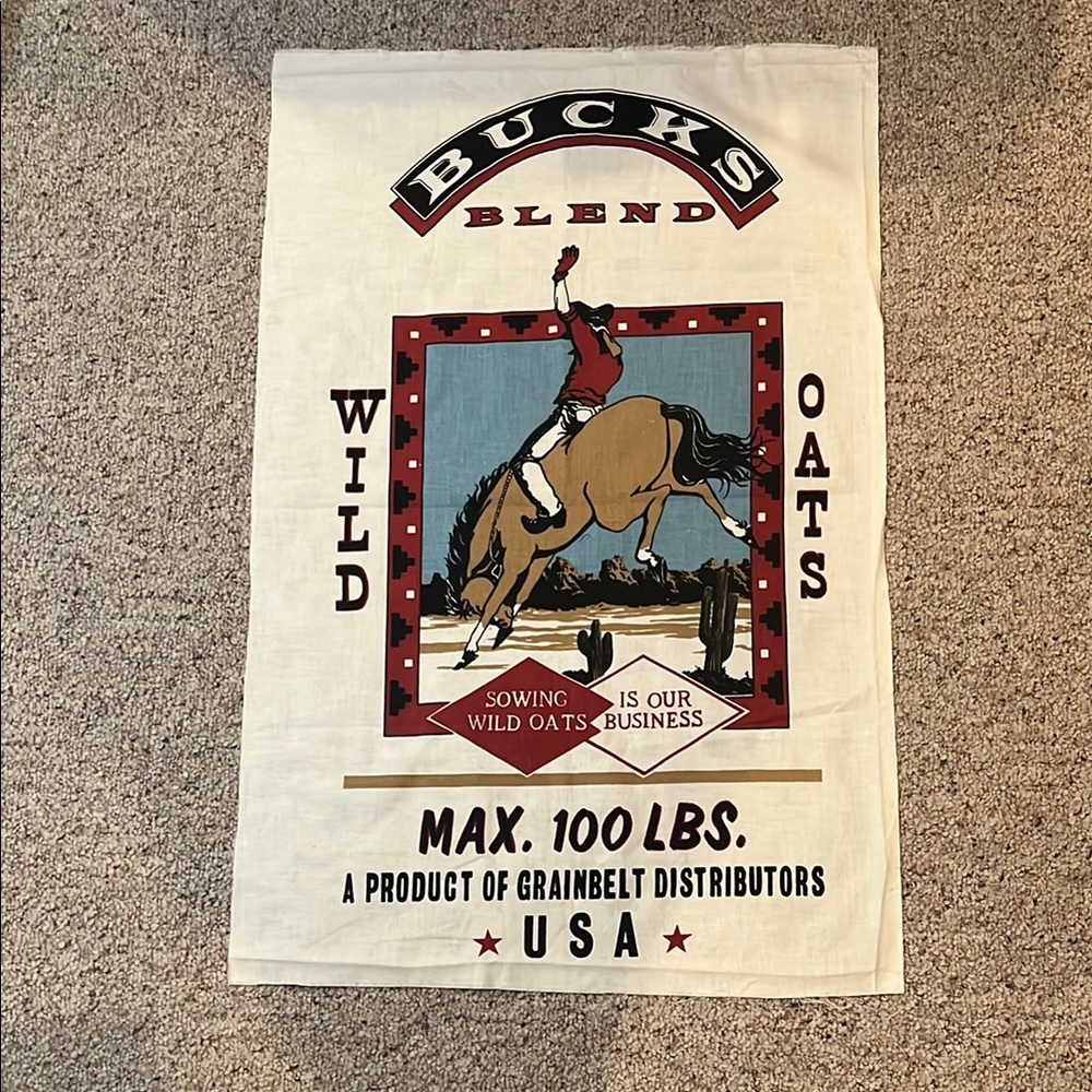 Bucks Blend Wild Oats Sack Fabric Panel Sewing Quilting